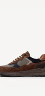 Heren veterschoenen-Bruin combi kleur