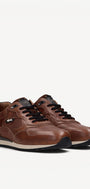 Heren veterschoenen-Bruin leer