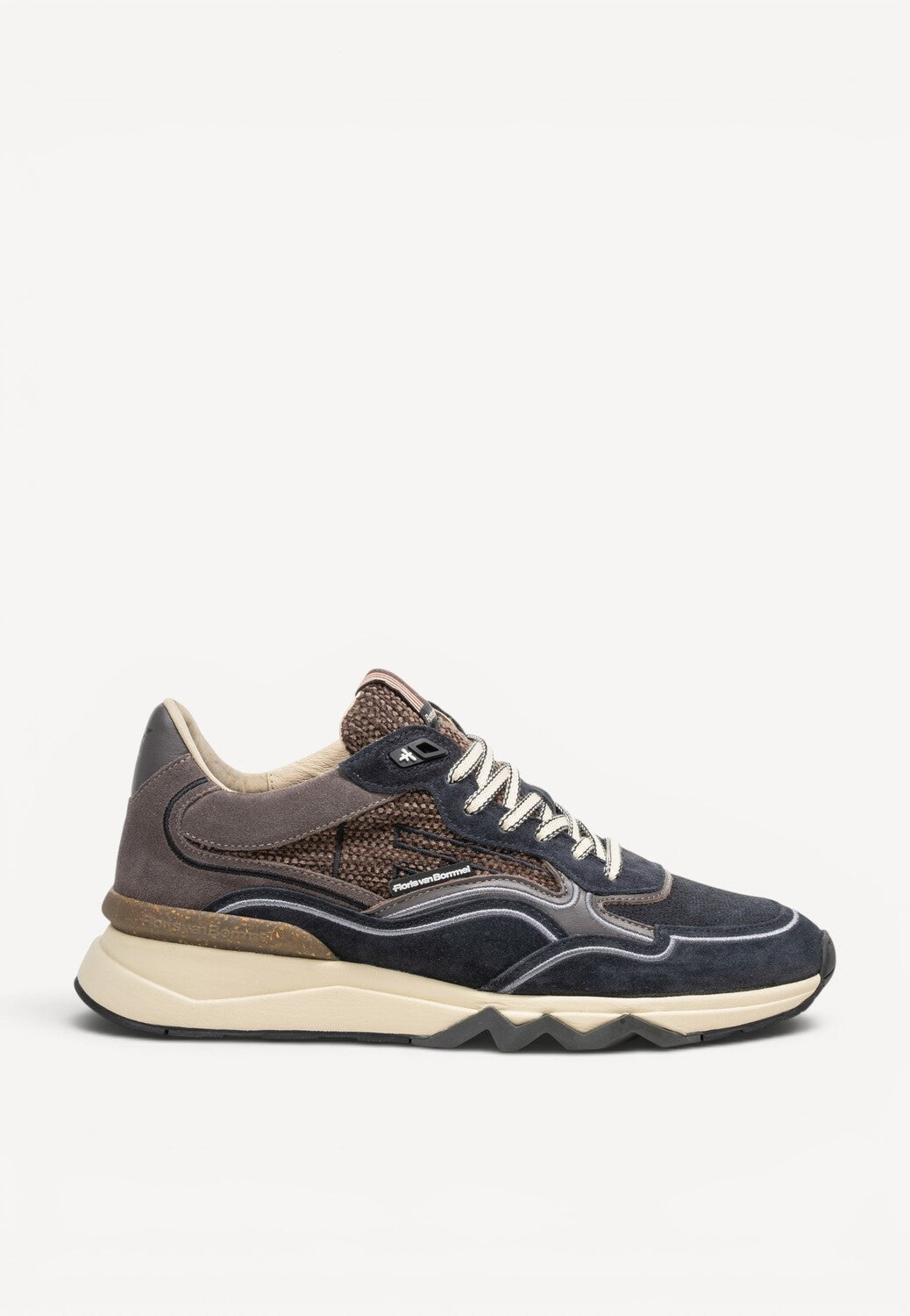 Heren veterschoenen-Blauw leer