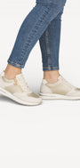 DAMES SPORTIEVE VETERSCHO-Beige leer