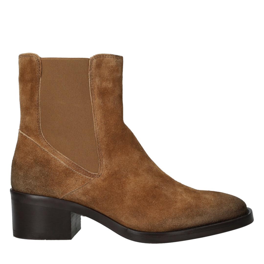 DAMES BOOTS+KORT LAARS-Bruin suède