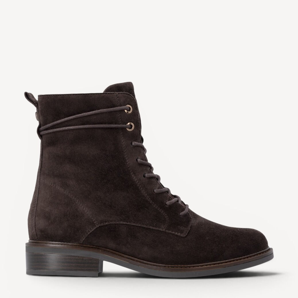 DAMES BOOTS+KORT LAARS-Bruin suède