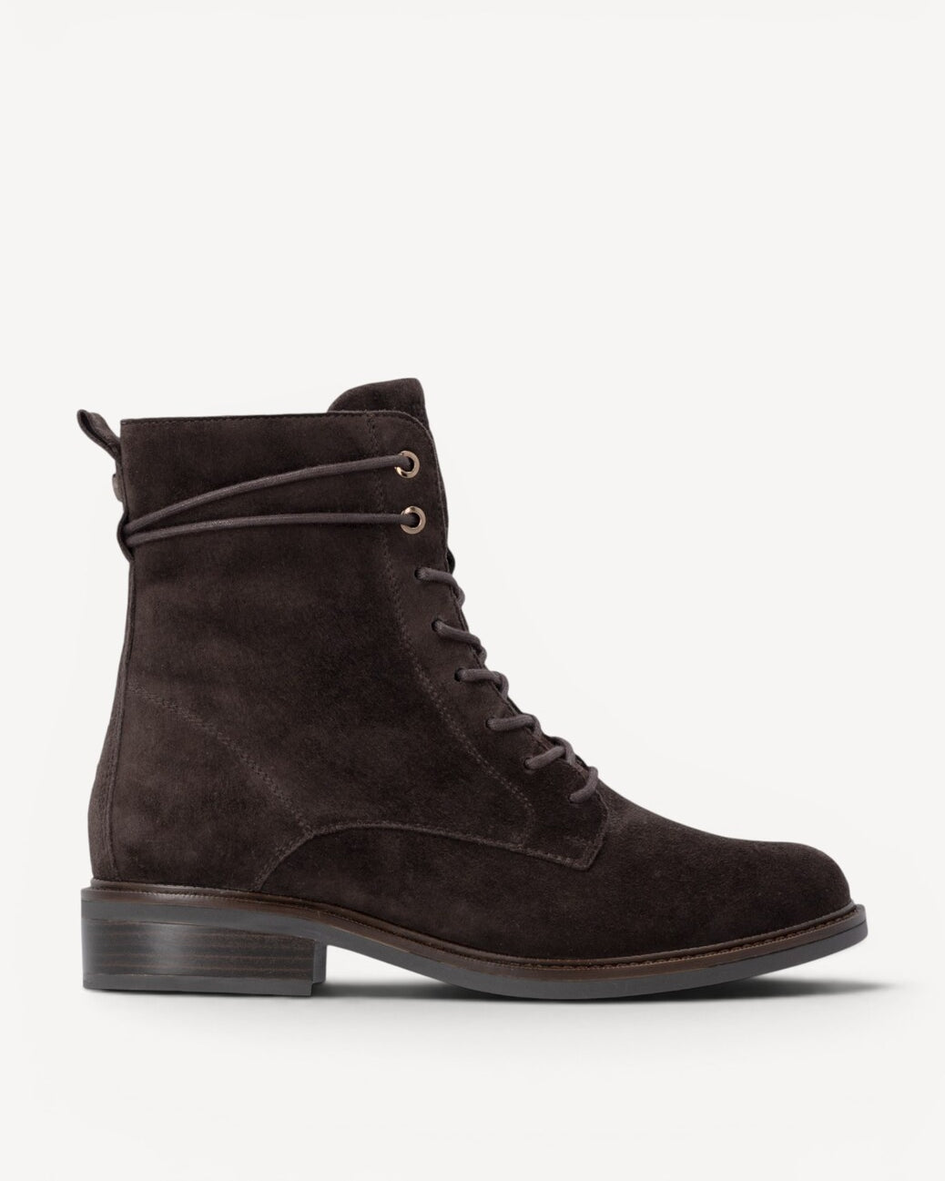 DAMES BOOTS+KORT LAARS-Bruin suède