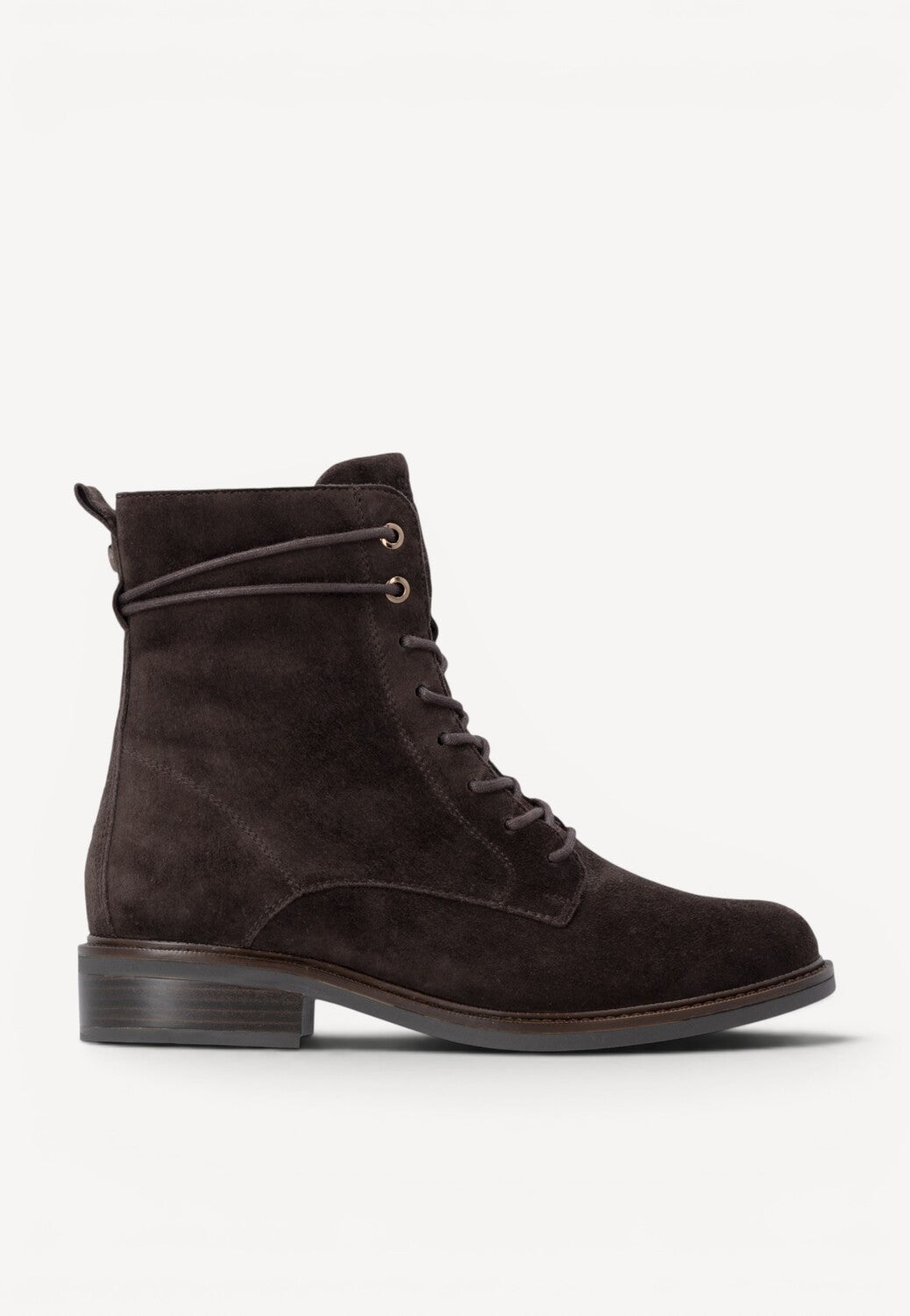 DAMES BOOTS+KORT LAARS-Bruin suède