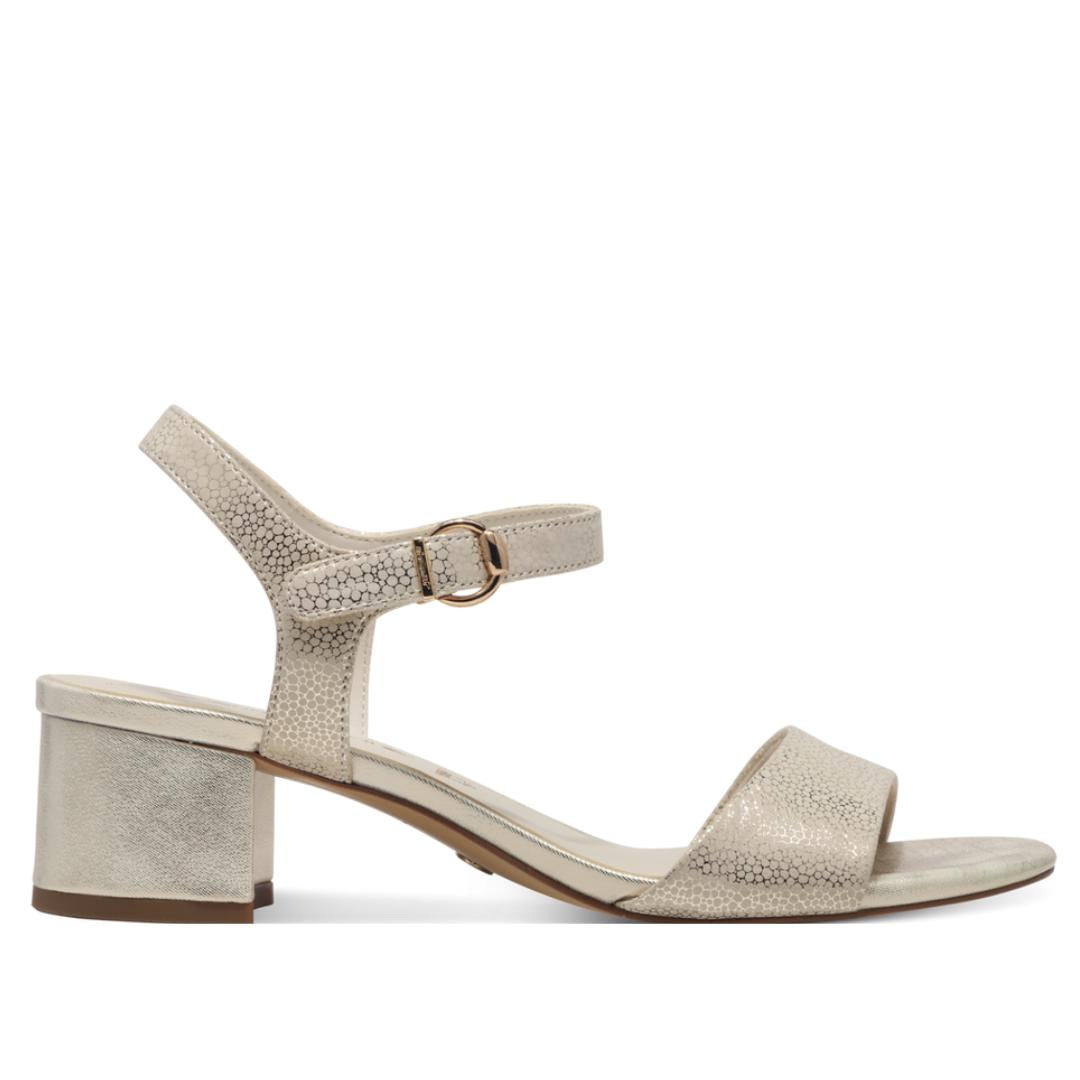 DAMES OPEN SCHOENEN-Goud leer