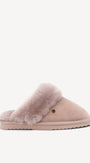 Dames dichte pantoffels-Beige suède/nubuck