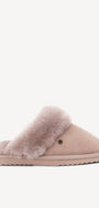 Dames dichte pantoffels-Beige suède/nubuck