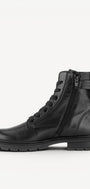 DAMES BOOTS+KORT LAARS-Zwart leer
