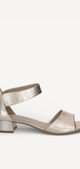 DAMES OPEN SCHOENEN-Goud leer