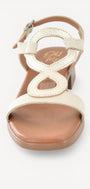 DAMES OPEN SCHOENEN-Beige combi kleur