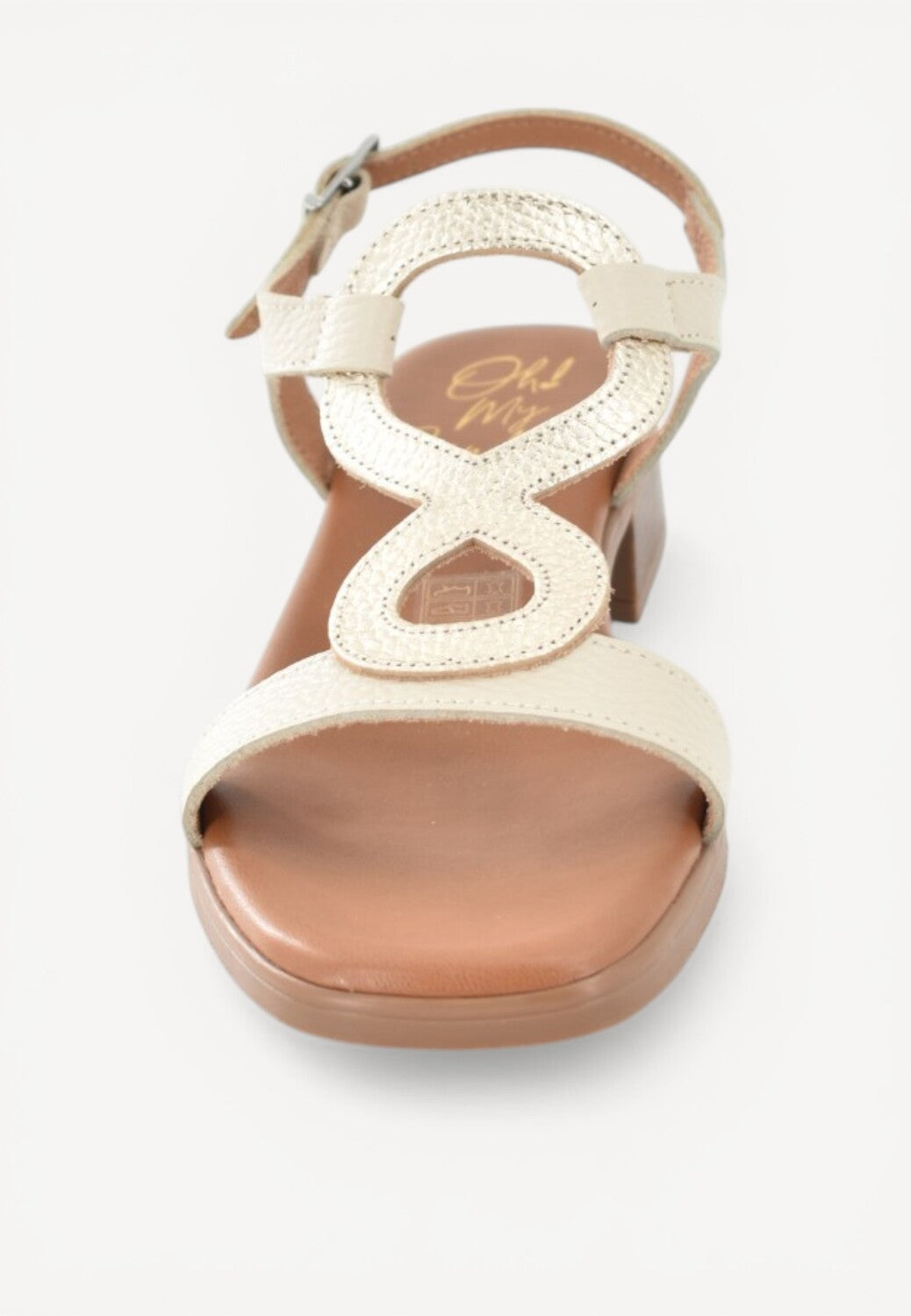DAMES OPEN SCHOENEN-Beige combi kleur
