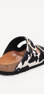 DAMES OPEN SCHOENEN-Zwart combi kleur