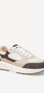 Heren veterschoenen-Bruin combi kleur