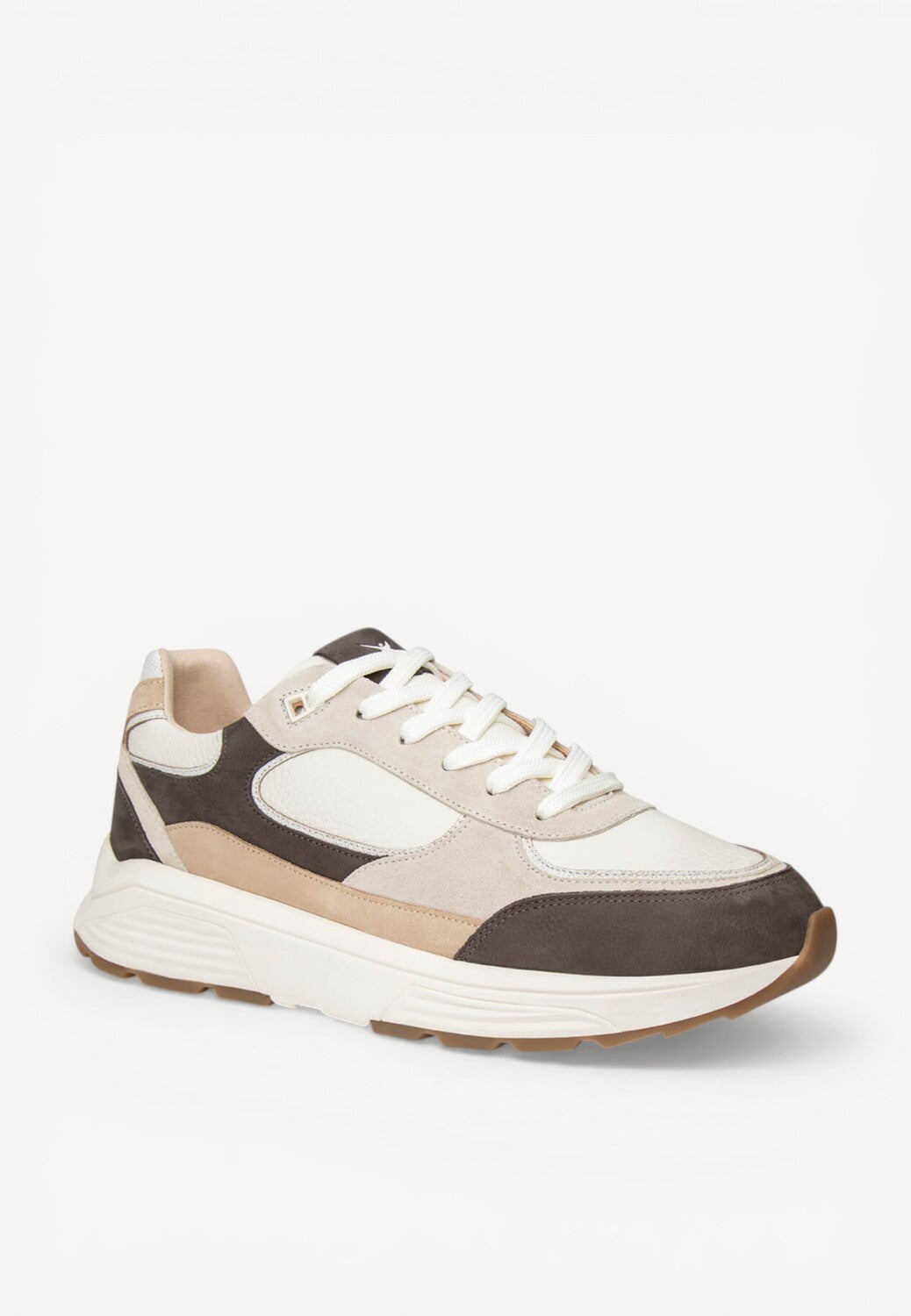 Heren veterschoenen-Bruin combi kleur