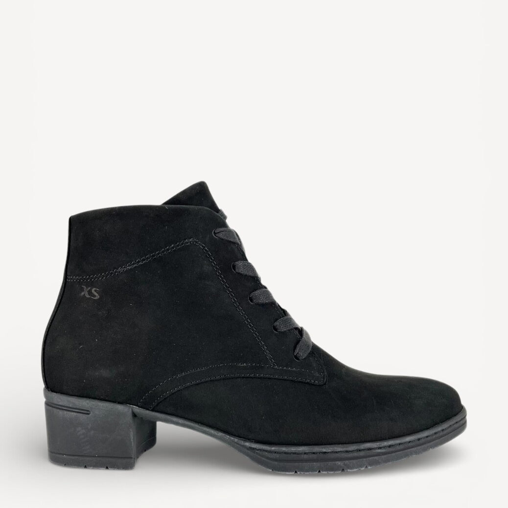 DAMES BOOTS+KORT LAARS-Zwart suède