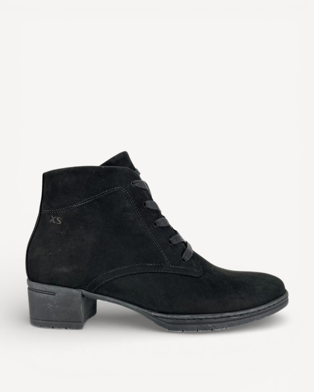 DAMES BOOTS+KORT LAARS-Zwart suède