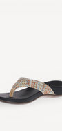 DAMES OPEN SCHOENEN-Beige combi kleur