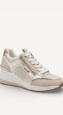 DAMES SPORTIEVE VETERSCHO-Beige leer