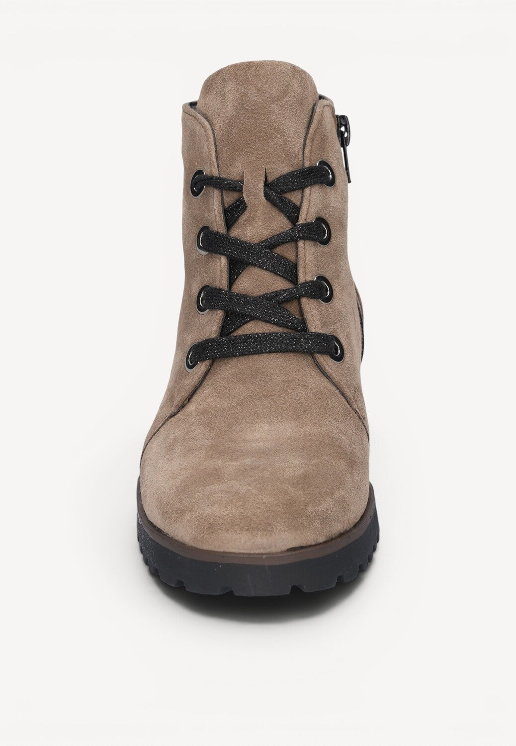 DAMES BOOTS+KORT LAARS-Beige suède/nubuck