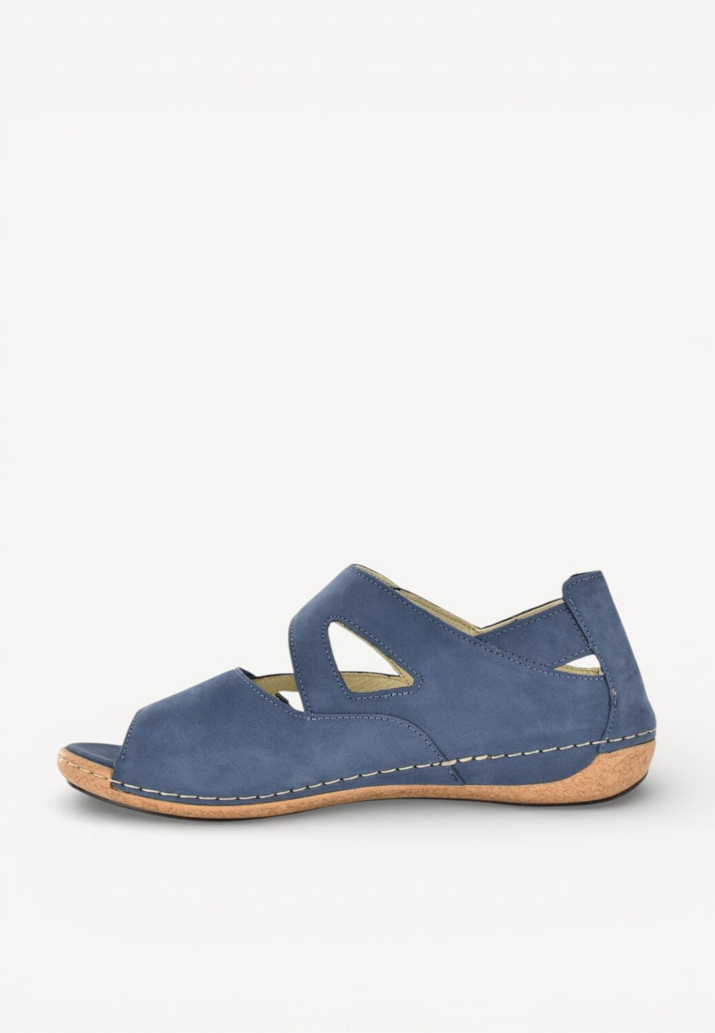 DAMES OPEN SCHOENEN-Blauw suède/nubuck