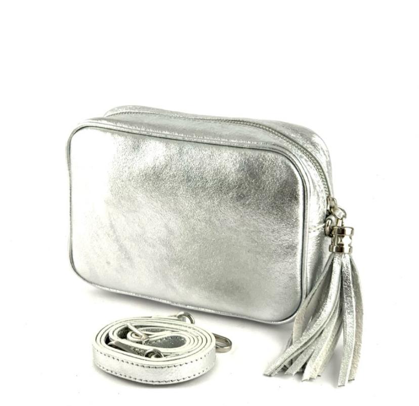 Handtassen-Zilver leer