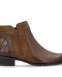 DAMES BOOTS+KORT LAARS-Bruin leer