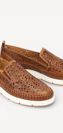 DAMES INSTAPSCHOENEN-Bruin leer