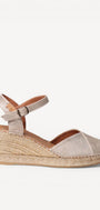 DAMES OPEN SCHOENEN-Goud leer