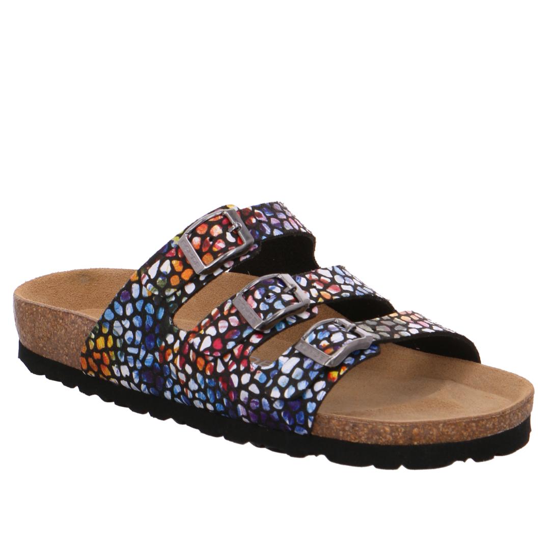 DAMES OPEN SCHOENEN-Zwart combi kleur