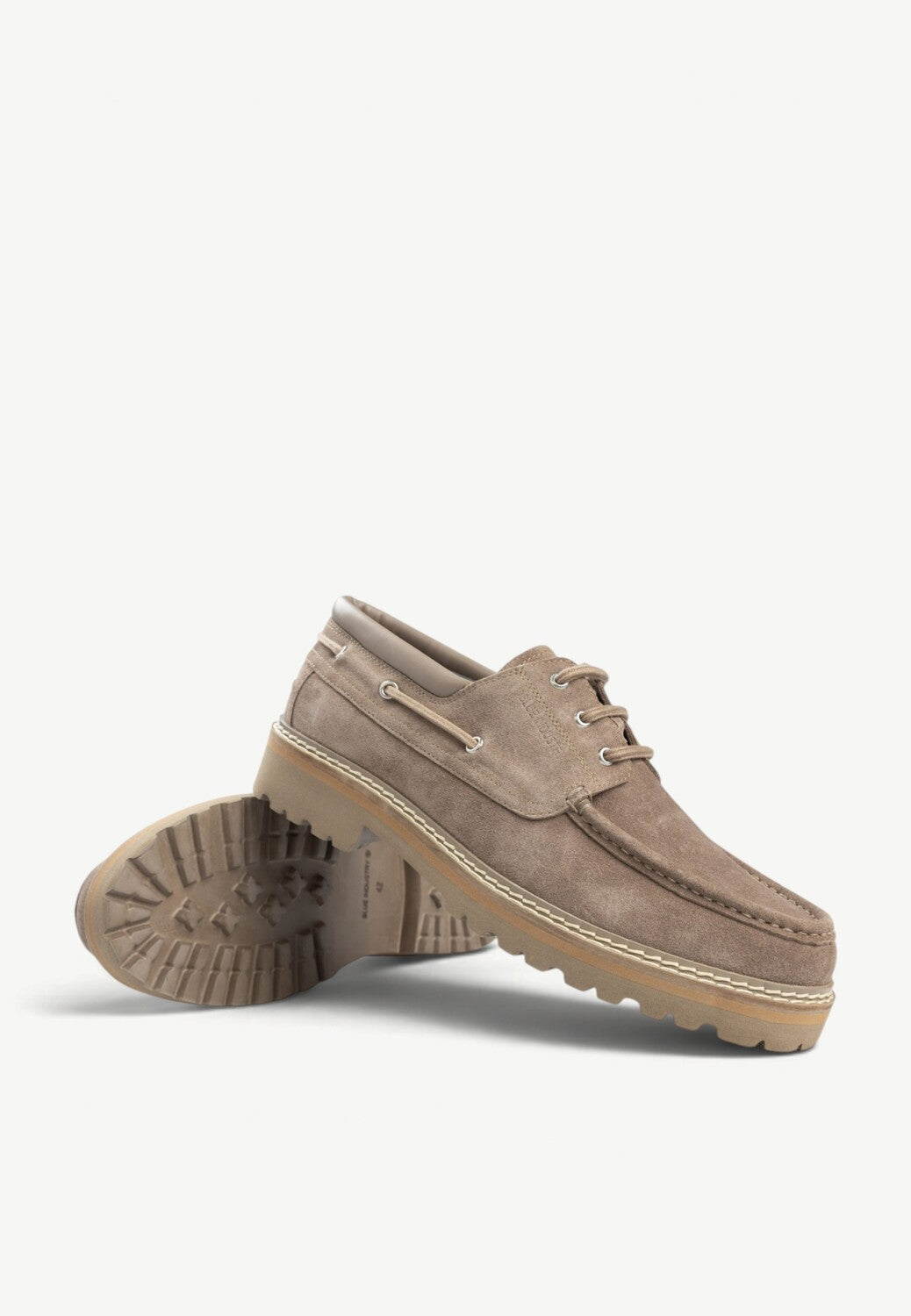 Heren veterschoenen-Beige suède/nubuck