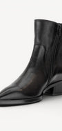 DAMES BOOTS+KORT LAARS-Zwart leer