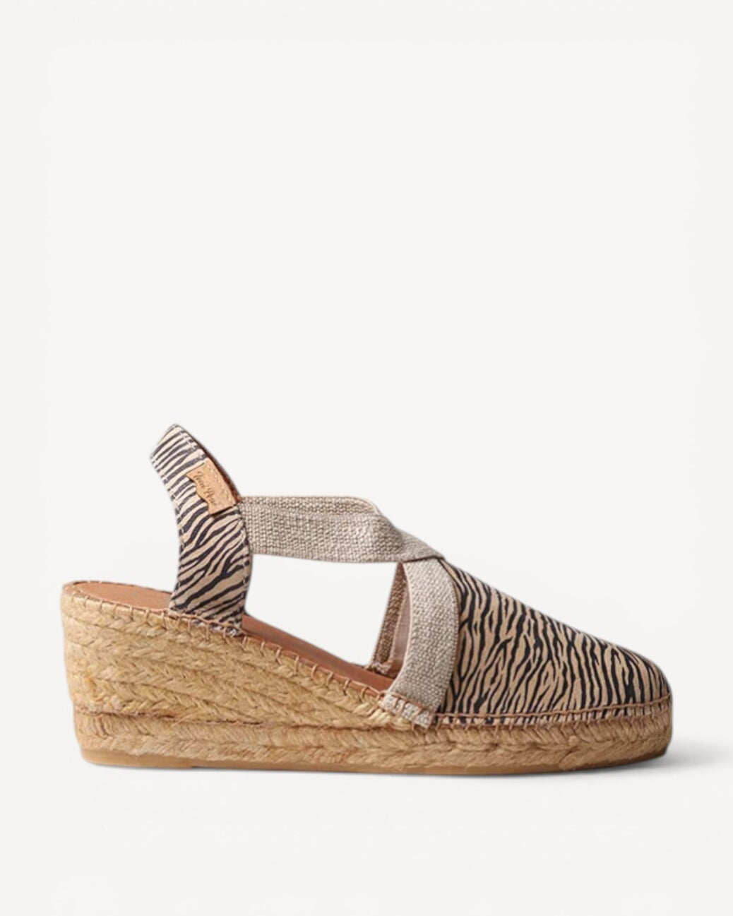 MUIL +SLINGBACK-Beige combi kleur
