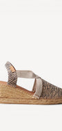 MUIL +SLINGBACK-Beige combi kleur