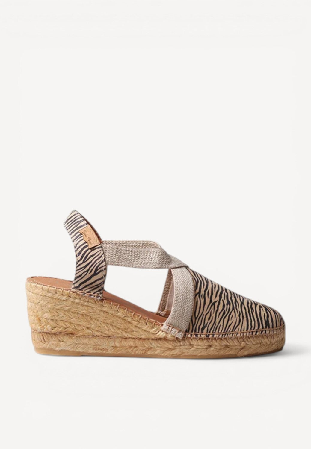 MUIL +SLINGBACK-Beige combi kleur