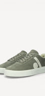 Heren veterschoenen-Groen suède/nubuck