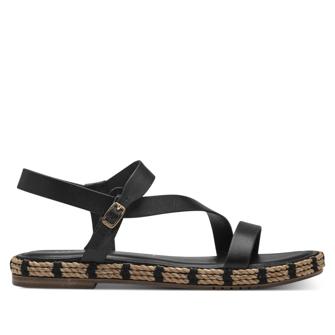 DAMES OPEN SCHOENEN-Zwart leer