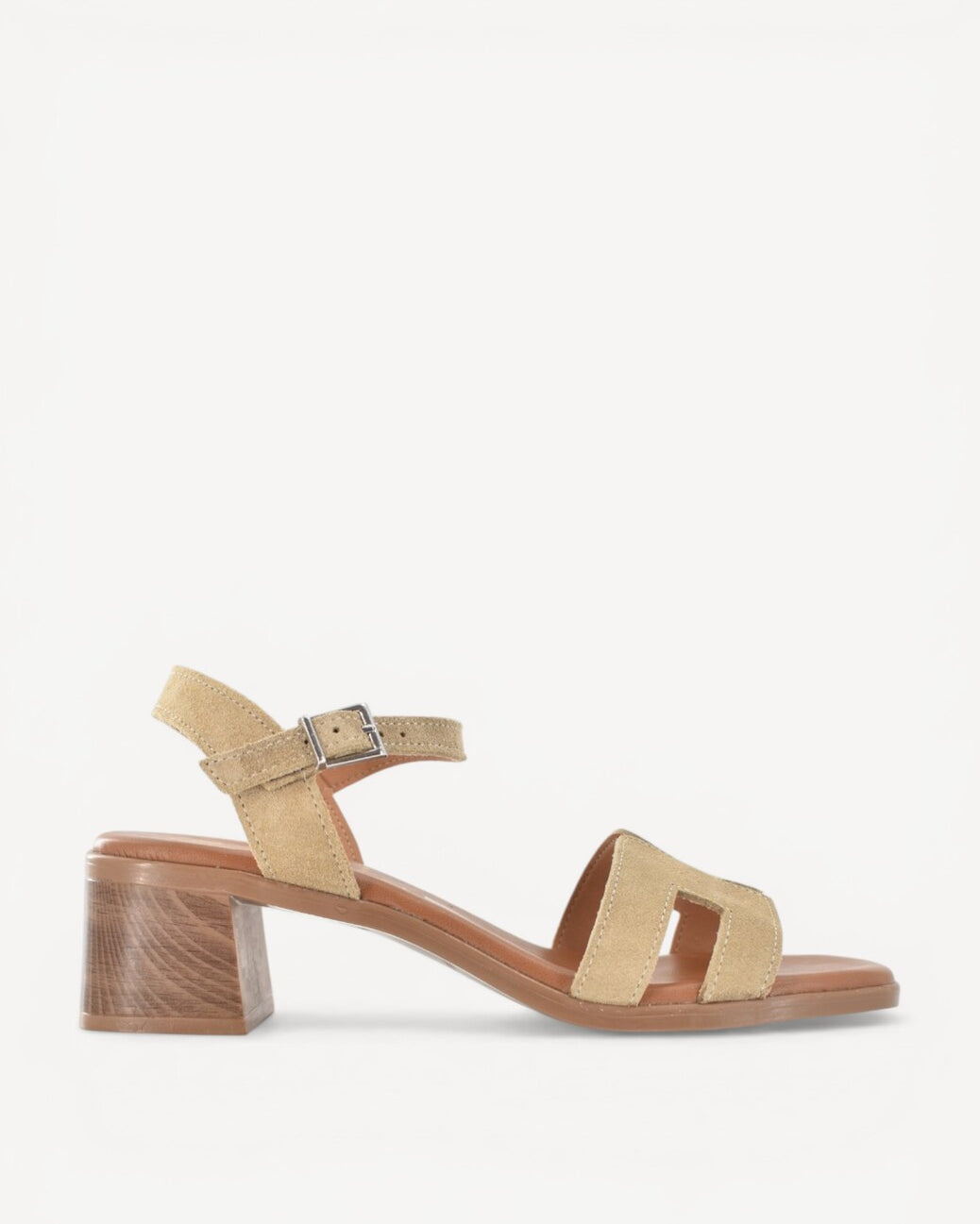 DAMES OPEN SCHOENEN-Beige suède/nubuck