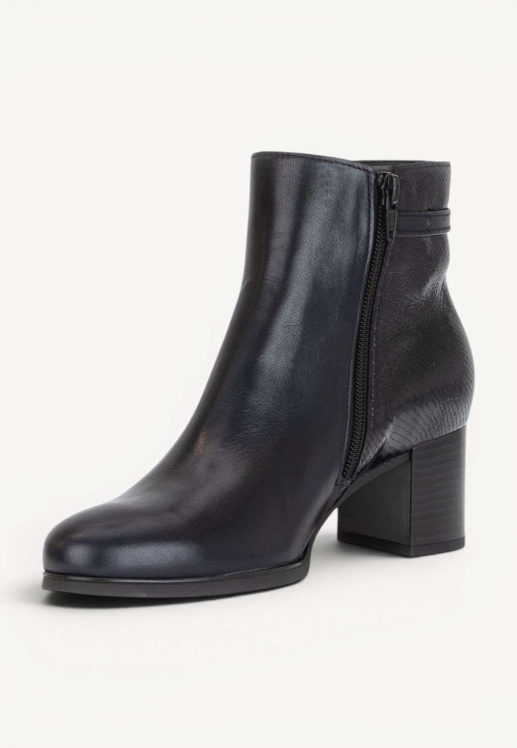 DAMES BOOTS+KORT LAARS-Blauw leer