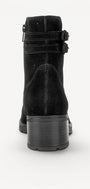 DAMES BOOTS+KORT LAARS-Zwart suède