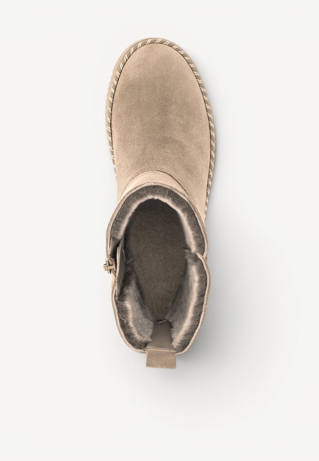 DAMES BOOTS+KORT LAARS-Beige suède/nubuck
