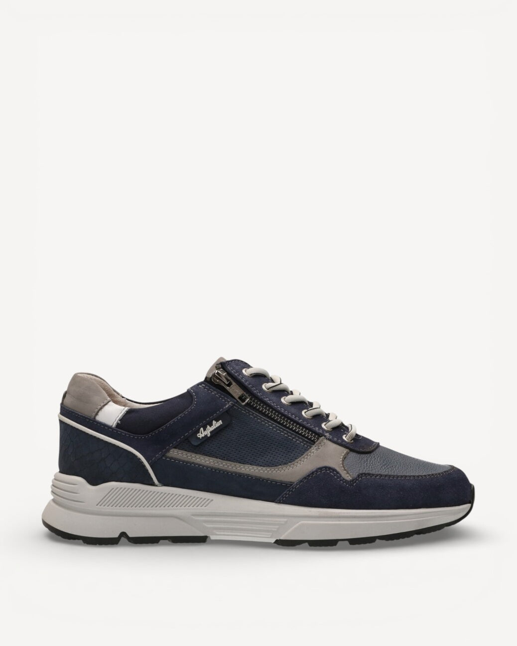 Heren veterschoenen-Blauw combi kleur