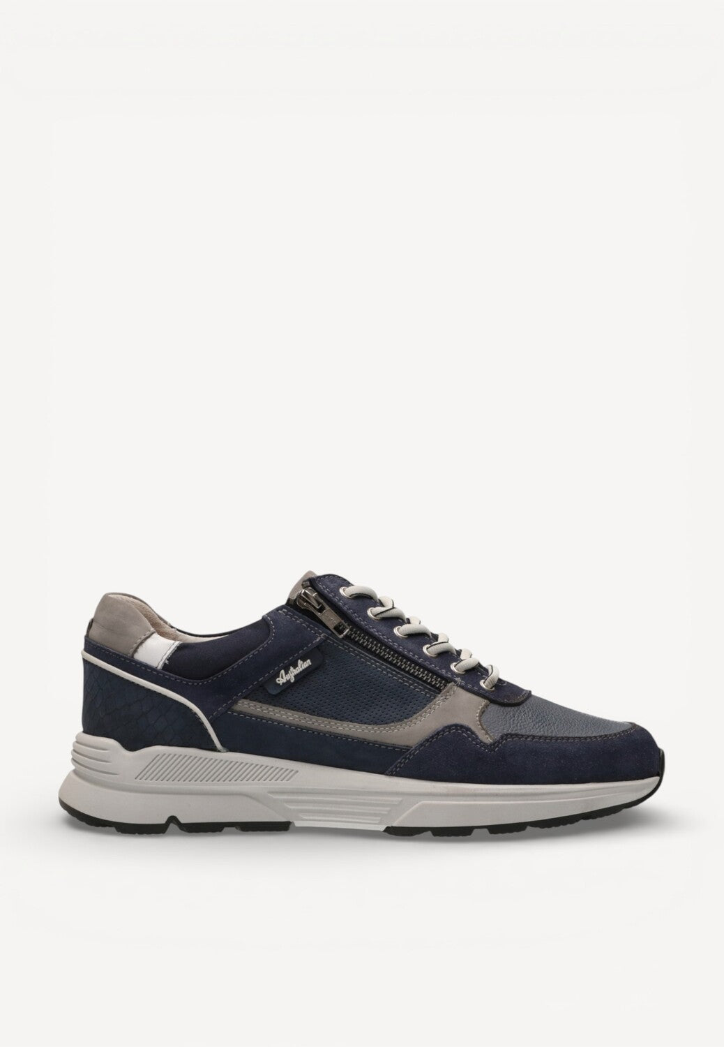 Heren veterschoenen-Blauw combi kleur