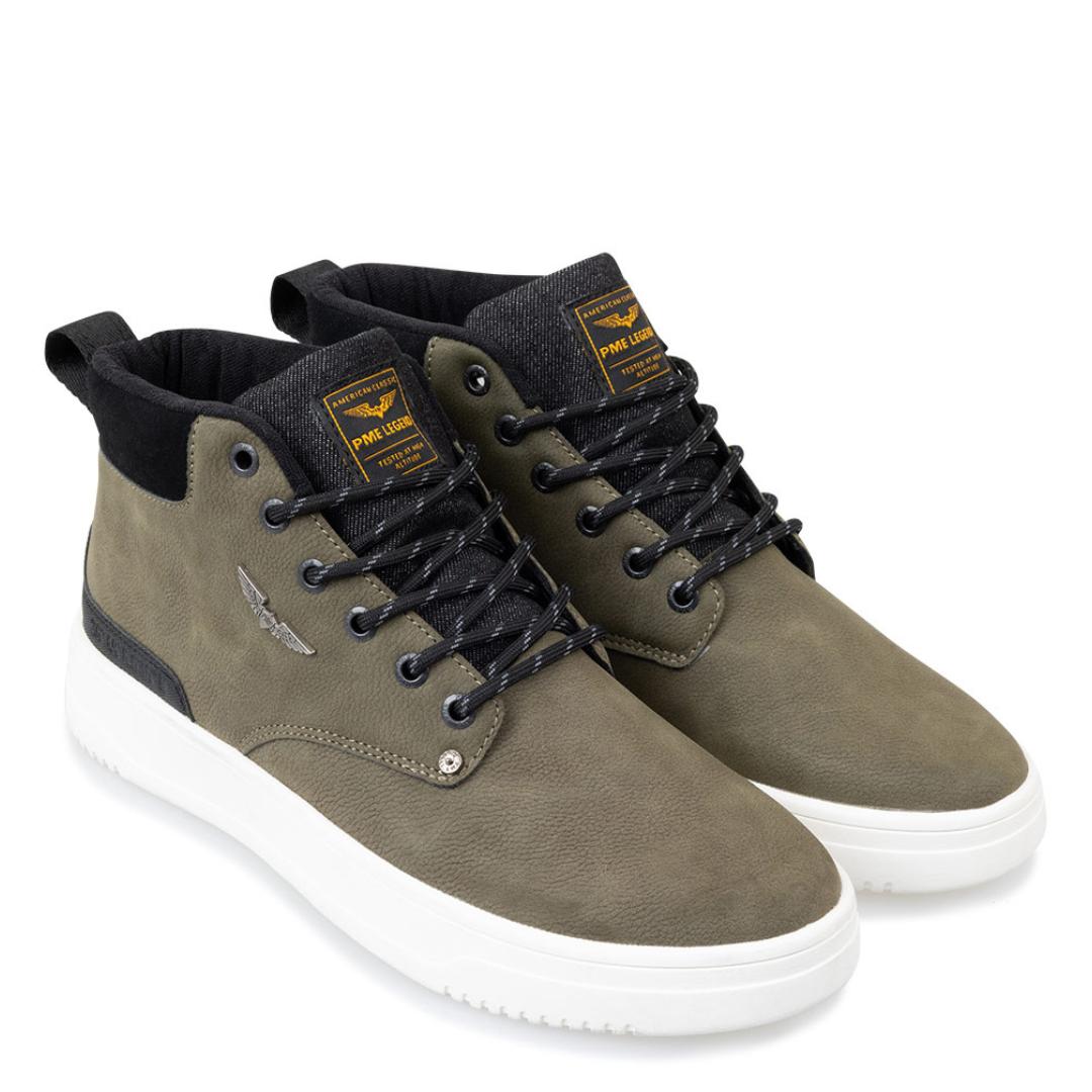 Heren boots-Groen leer