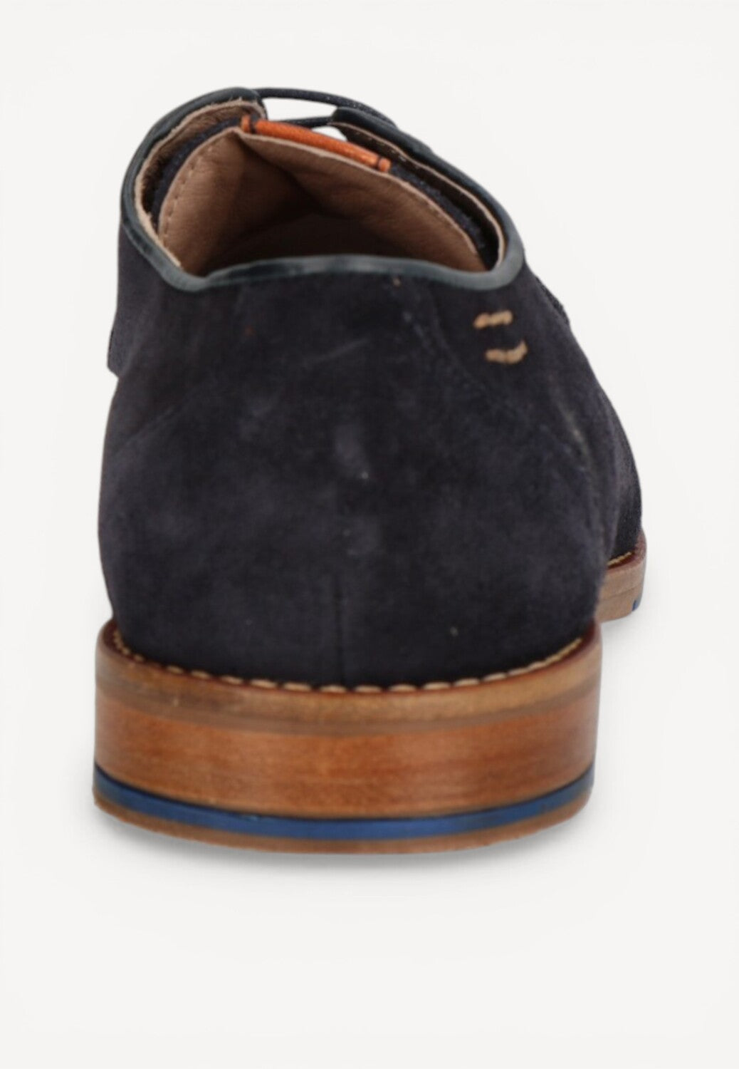 Heren veterschoenen-Blauw suède/nubuck