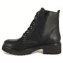 DAMES BOOTS+KORT LAARS-Zwart leer