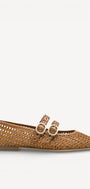 DAMES INSTAPSCHOENEN-Bruin leer