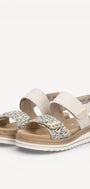 DAMES OPEN SCHOENEN-Beige combi kleur