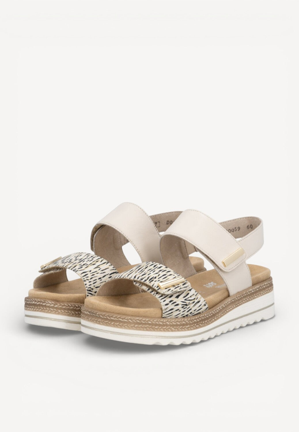 DAMES OPEN SCHOENEN-Beige combi kleur
