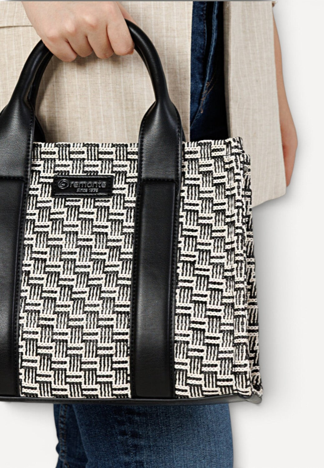 Handtassen-Zwart combi kleur