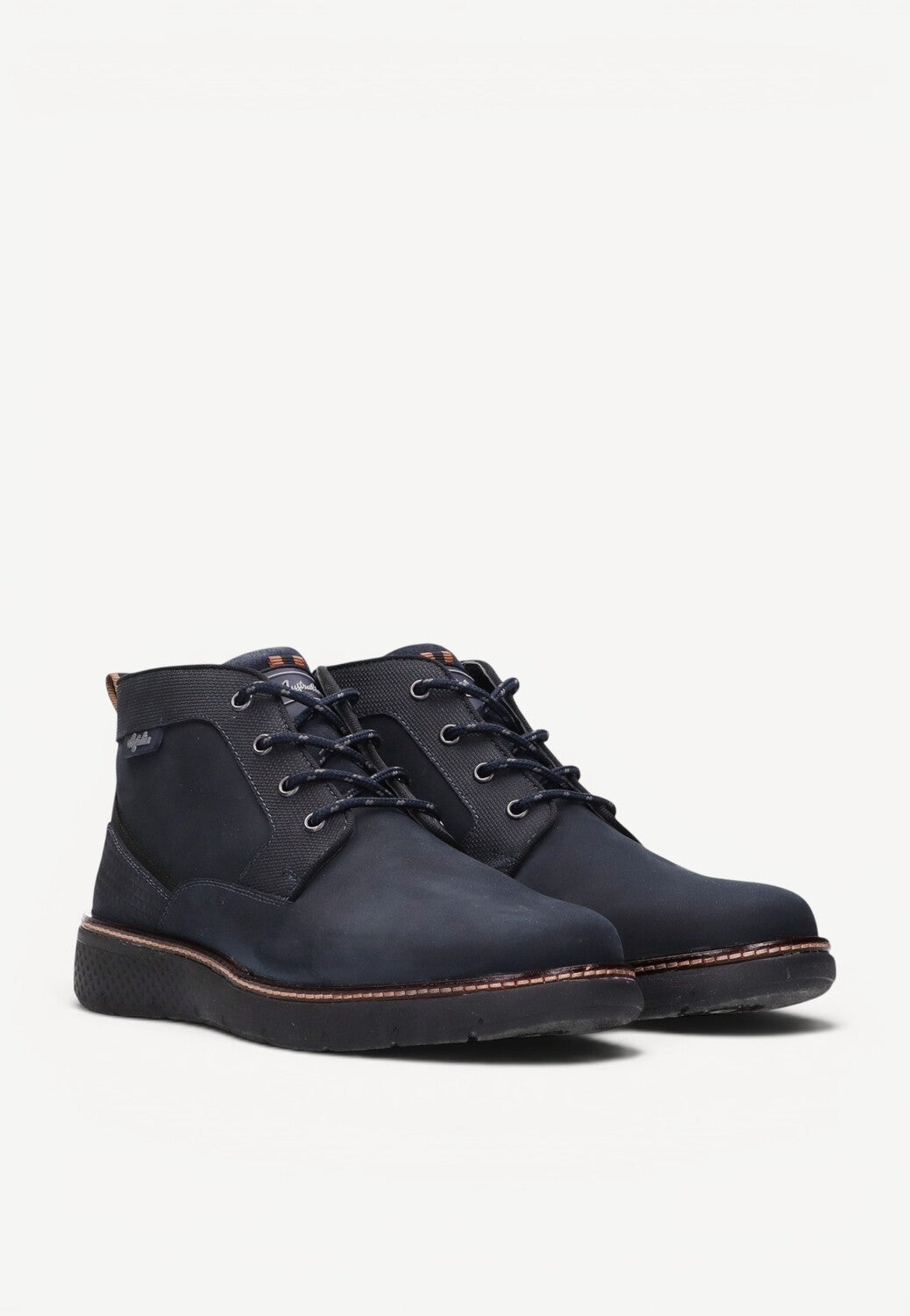 Heren boots-Blauw suède/nubuck